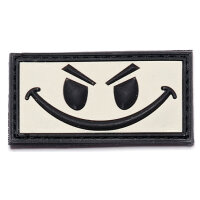 Patch 3D PVC Evil smiley weiß