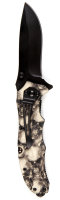 Einhandmesser Skull weiß