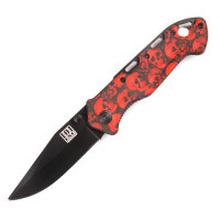 Einhandmesser Skull rot