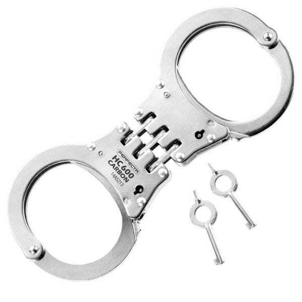 Handschellen mit Gelenkverbindung und Tasche