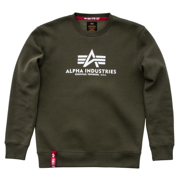 Alpha Basic Sweater dark green