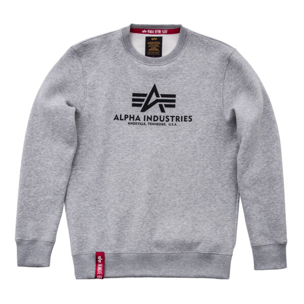 Alpha Basic Sweater grey heather