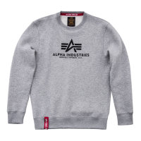Alpha Basic Sweater grey heather
