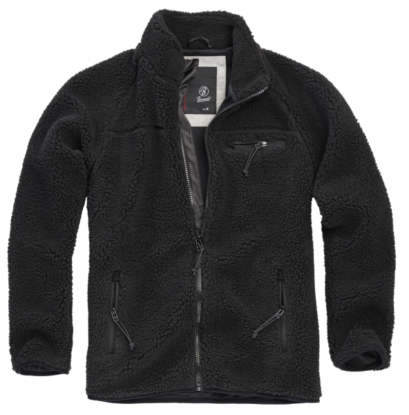 Teddyfleecejacke schwarz