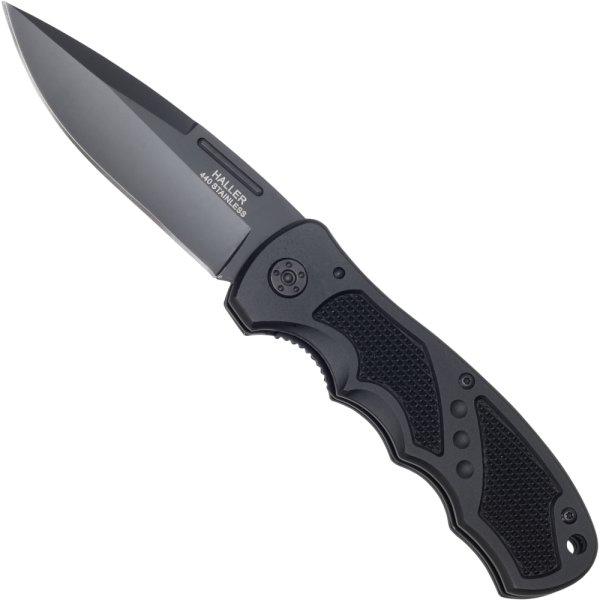 Taschenmesser mit Nagelrille schwarz