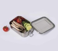 Lunchbox 18 x14 x 6,5 cm Edelstahl mit Dichtung