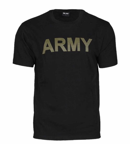T-Shirt ARMY schwarz/oliv