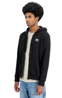 Alpha Basic Zip Hoody Small Logo schwarz