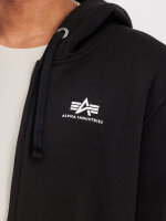 Alpha Basic Zip Hoody Small Logo schwarz