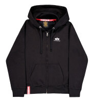 Alpha Basic Zip Hoody Small Logo schwarz