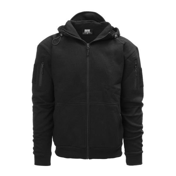 Tactical Zip Hoodie schwarz