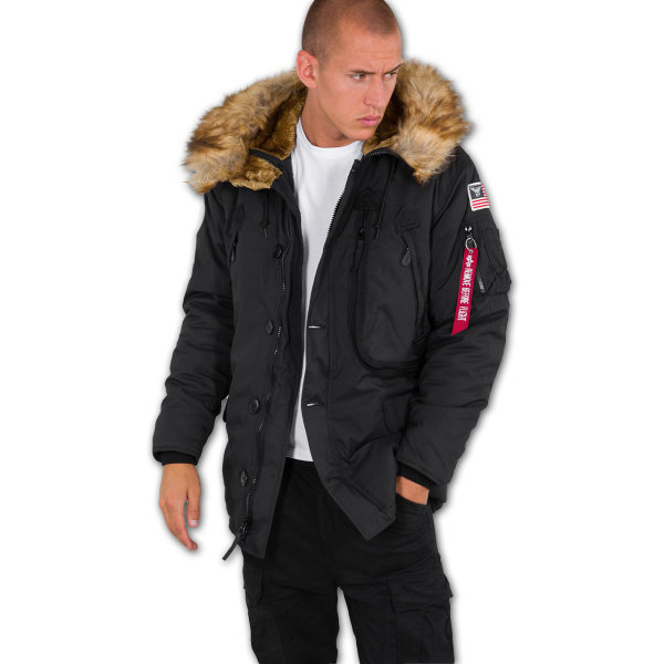 Alpha Fliegerparka Polar Jacket schwarz