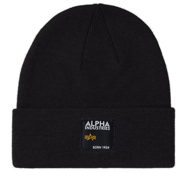 Alpha Label Beanie schwarz