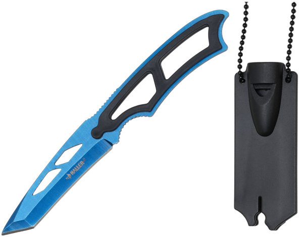 Neck Knife Tanto blue