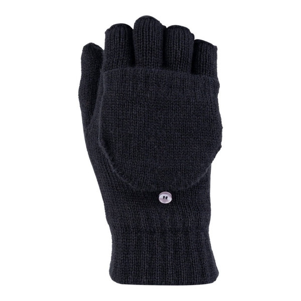 Strickhandschuhe Thinsulate mit Fingerkappe schwarz