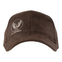 US Airforce Basecap Lederoptik braun