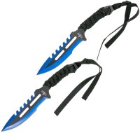 Machete black/blue inkl. 2 Wurfmesser
