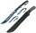 Machete black/blue inkl. 2 Wurfmesser