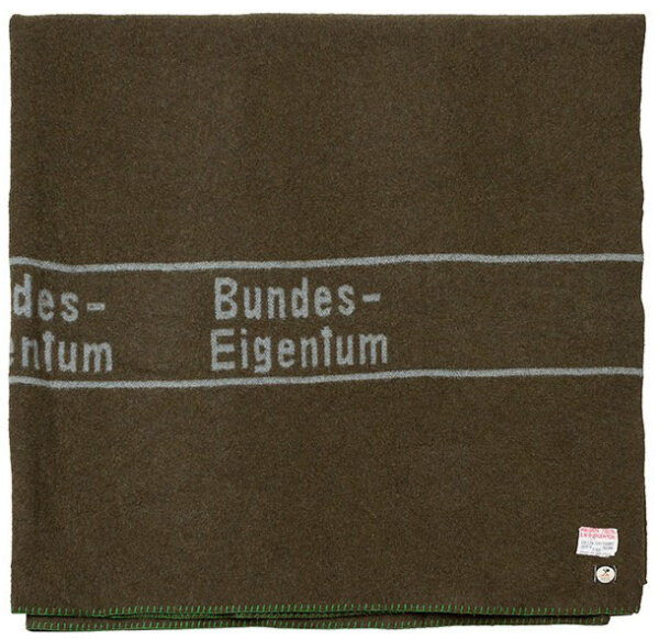 BW Wolldecke original grünbraun ca. 210 x 200 cm neuwertig