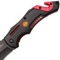 Rettungsmesser Zweihand „Feuerwehr“ – schwarz/rot