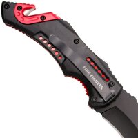 Rettungsmesser Zweihand „Feuerwehr“ – schwarz/rot