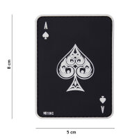 PVC Klett Patch Tactical Aufnäher Pik Ass schwarz