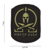PVC Klett-Patch Tactical Aufnäher Spartan glow in...