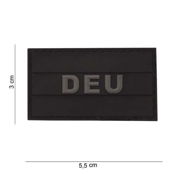 PVC Klett-Patch Deutschland klein schwarz