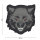 PVC Klett-Patch Wolf grey