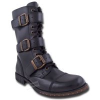 Boots & Braces 12-Loch Steampunk schwarz