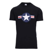 T-Shirt WWII US AirF. Star schwarz S