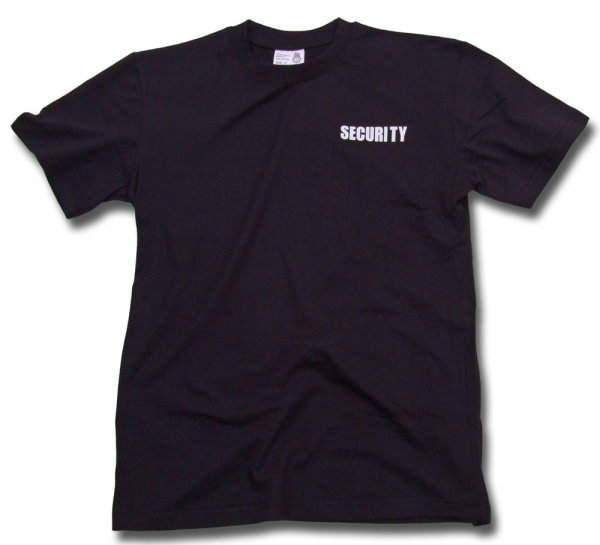 Security T-Shirt Frontdruck klein / Rückendruck groß