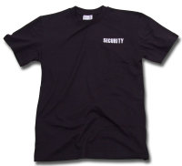 Security T-Shirt Frontdruck klein / Rückendruck...