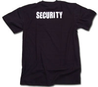 Security T-Shirt Frontdruck klein / Rückendruck groß