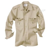 US Feldhemd 1/1 Arm beige 100% Baumwolle