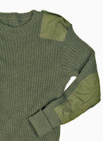 Britischer Kommando Pullover gebr. oliv Wolle