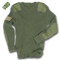 Britischer Kommando Pullover gebr. oliv Wolle M (100)