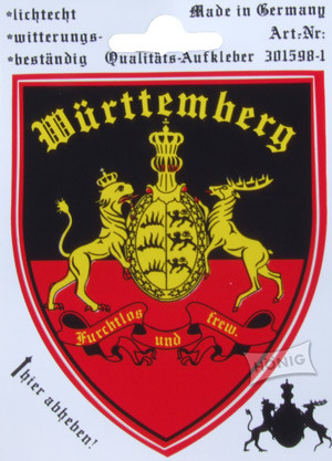 Aufkleber Königreich Württemberg